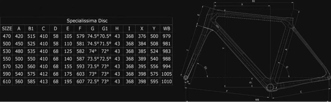 Bianchi sales frame sizes