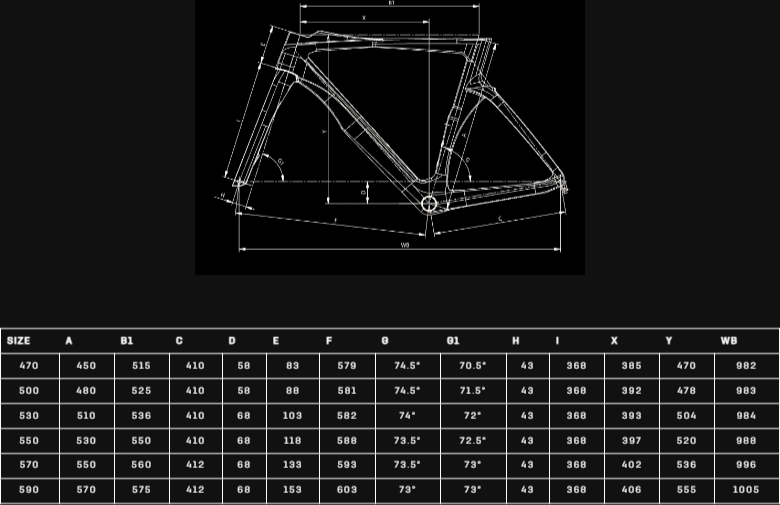 Bianchi oltre xr4 size chart outlet