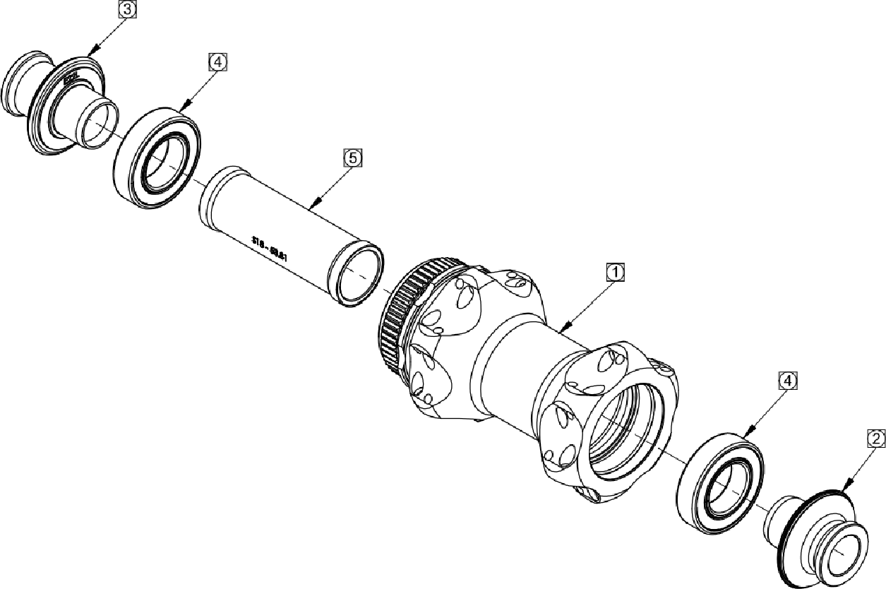 Reynolds Axle GW Front Thru Axle Oska Predného Náboja