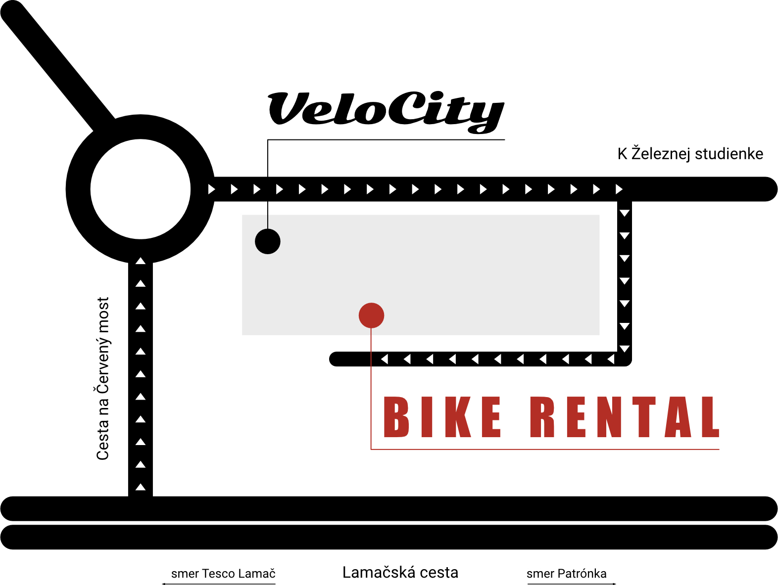 Velocity bike rental mapa