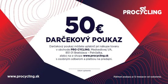 Darcekova poukazka na nakup wwww procycling sk 50 E