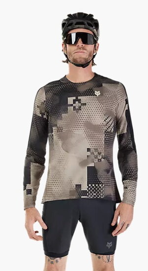 Fox ascent pulse ls dres na horsky bicykel dlhy rukav sand2