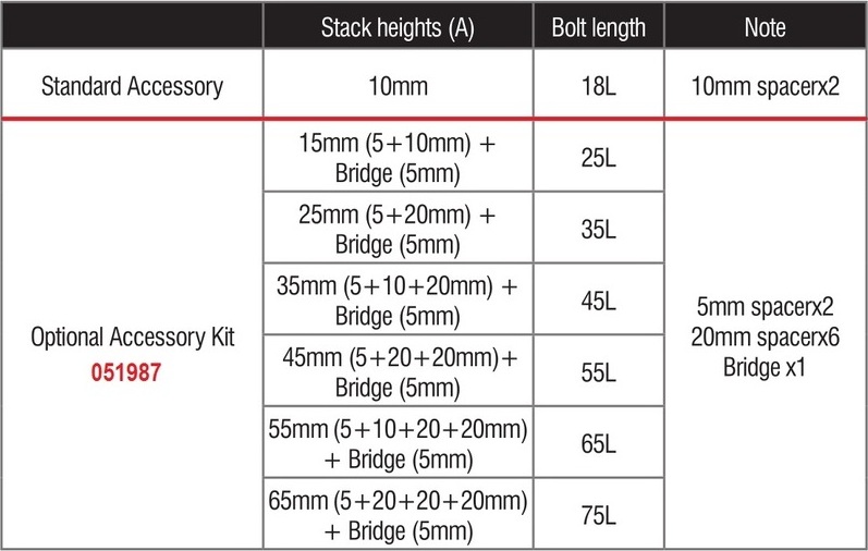 VISION Stack Spacer Kit with Bridge TriMax Carbon 2017 Stack spacer kit with bridge for handlebars