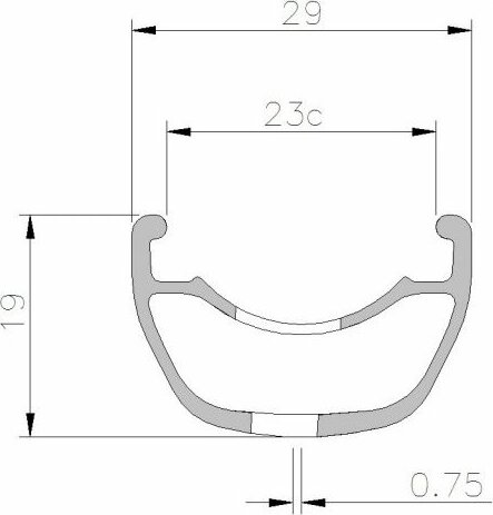 MACH1 5.50 SL 29 32H TLR MTB rim