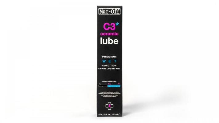Muc-off Wet Ceramic Lube C3 120 ml Ceramic drive chain lubrication for wet weather