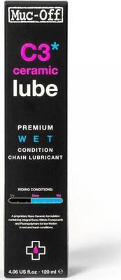 Muc-off Wet Ceramic Lube C3 120 ml Ceramic drive chain lubrication for wet weather