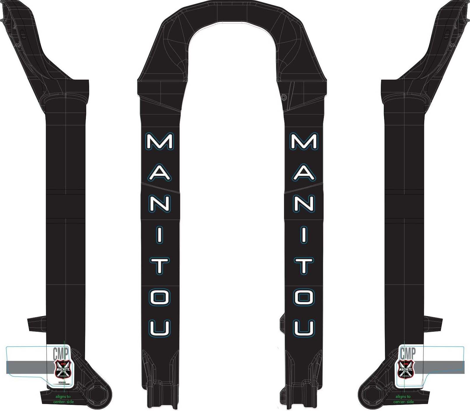 Manitou Machete DECAL KIT, MY21 Polepy vidlic