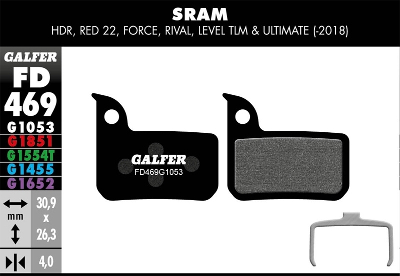 Galfer FD469 E-bike Sram Brake pads