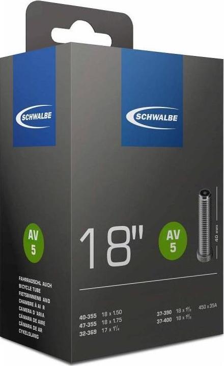 SCHWALBE 18x1.50/1 3/8 AV 40mm Duša