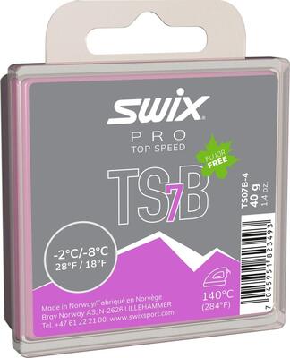 Swix TS07B fialový 40 g (-2 °C / -8 °C) Skluzový vosk