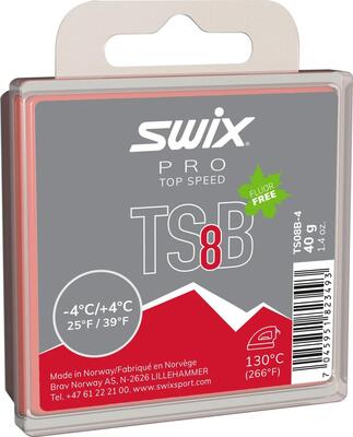 Swix TS08B červený 40 g (-4°C / 4°C) Sklzový vosk