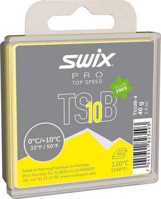 Swix TS10B žltý 40 g (0°C / 10°C) Sklzový vosk