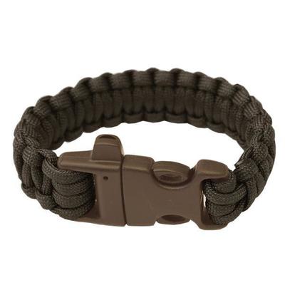 YATE Náramok Paracord flint Paracord bracelet with plastic buckle and whistle