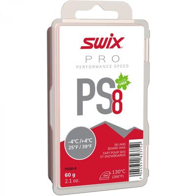 Swix PS08 červený 60 g (-4°C / 4°C) Sklzový vosk