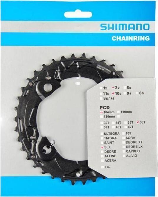 Shimano Převodník 38z. M675 SLX 38/24z. černý 104 mm Převodník