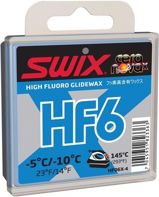Swix HF6 modrý 40 g (-5°C / -10°C) Sklzový vosk