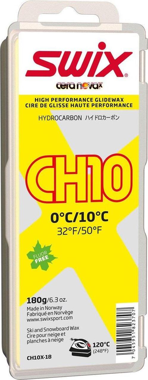 Swix CH10 žltý (0°C / 10°C) - 180 g Sklzový vosk