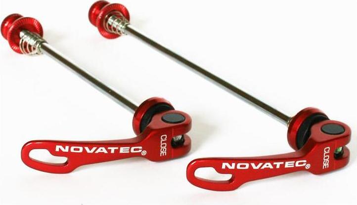 Novatec QR249 F+R red QR axle set