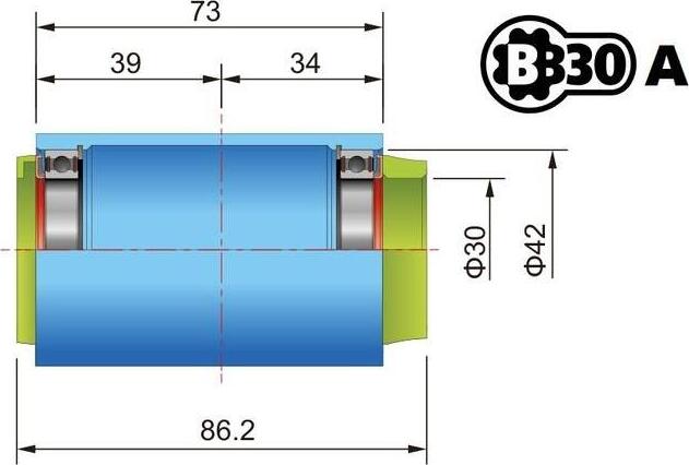 FSA Adaptér pre rám BB-30A/PF-30A a kľuky  386EVO 