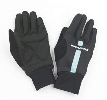 BIANCHI Milano Sport Line Bike Half Finger Fingerless Gloves Black x Celeste 
