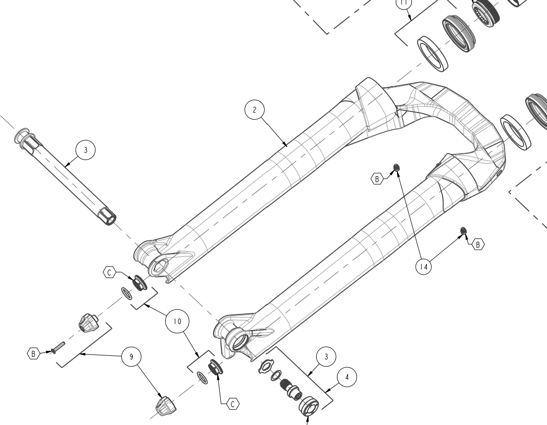 SUNringle SRC/SRX 6902 Bearing Ložiská do predného náboja a orechov