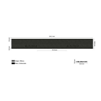 Velomann SNAKE 28 Soft touch 2,5 mm, Full black (Road) Bar tape