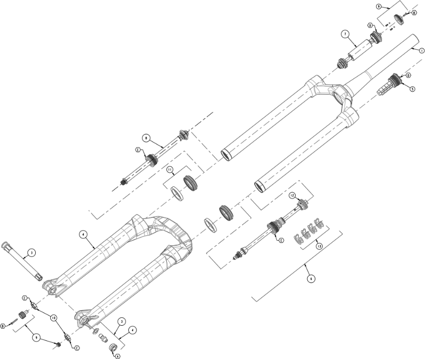 Manitou CSA Mattoc Comp MY22+ Crown / Steerer Assembly