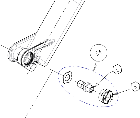 Manitou Hexlock SL Dropout Hardware Matica na osku