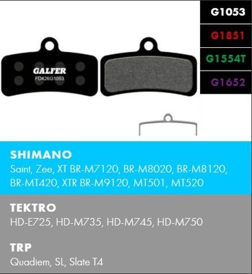 Galfer FD426 Shimano, Tektro, TRP Brzdové plotýnky