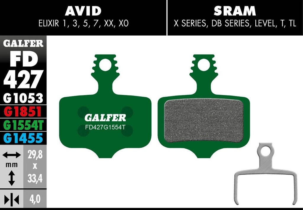 Galfer AVID ELIXIR SRAM FD427 Brake pads