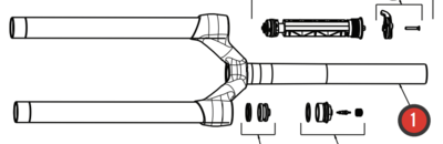 Manitou Markhor CSA, 110, 1-1/2 TAPER STEER, 51 OS Korunka vidlice s vnútornými nohami