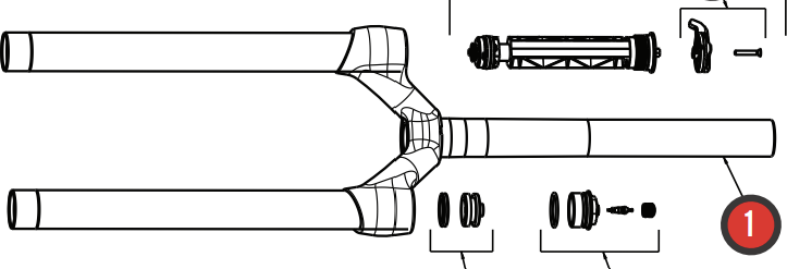 Manitou Markhor CSA, 110, 1-1/2 TAPER STEER, 51 OS Fork crown with upper legs