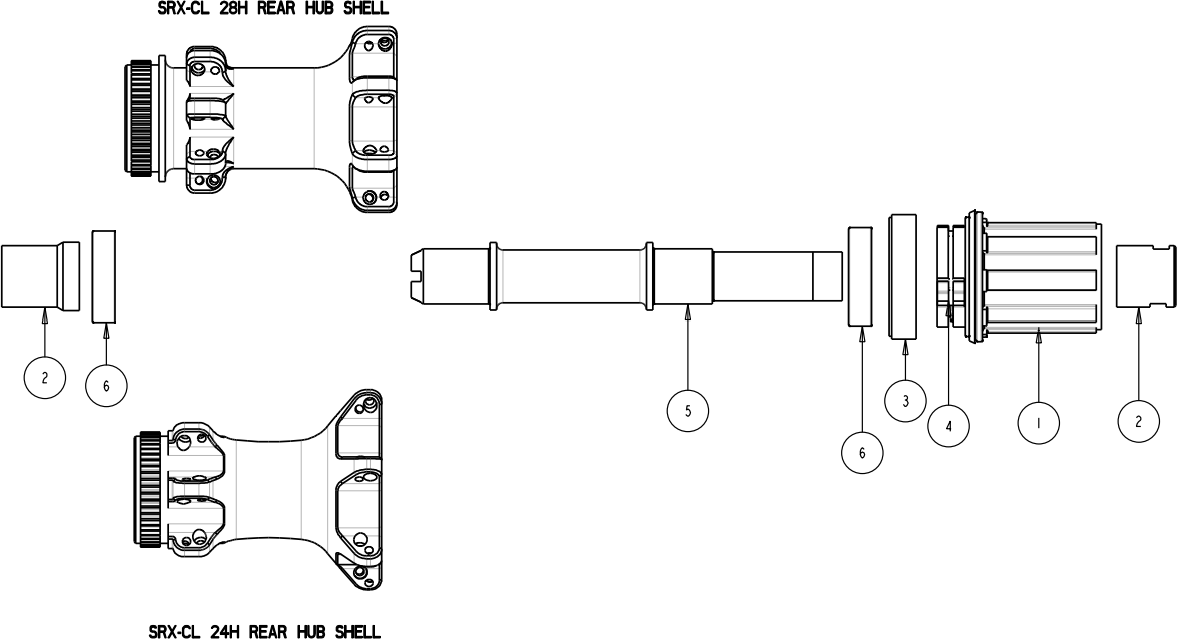 SUNringle SRX CL Rear Bearing 6903/63803-D2 Kit Ložiská do zadného náboja