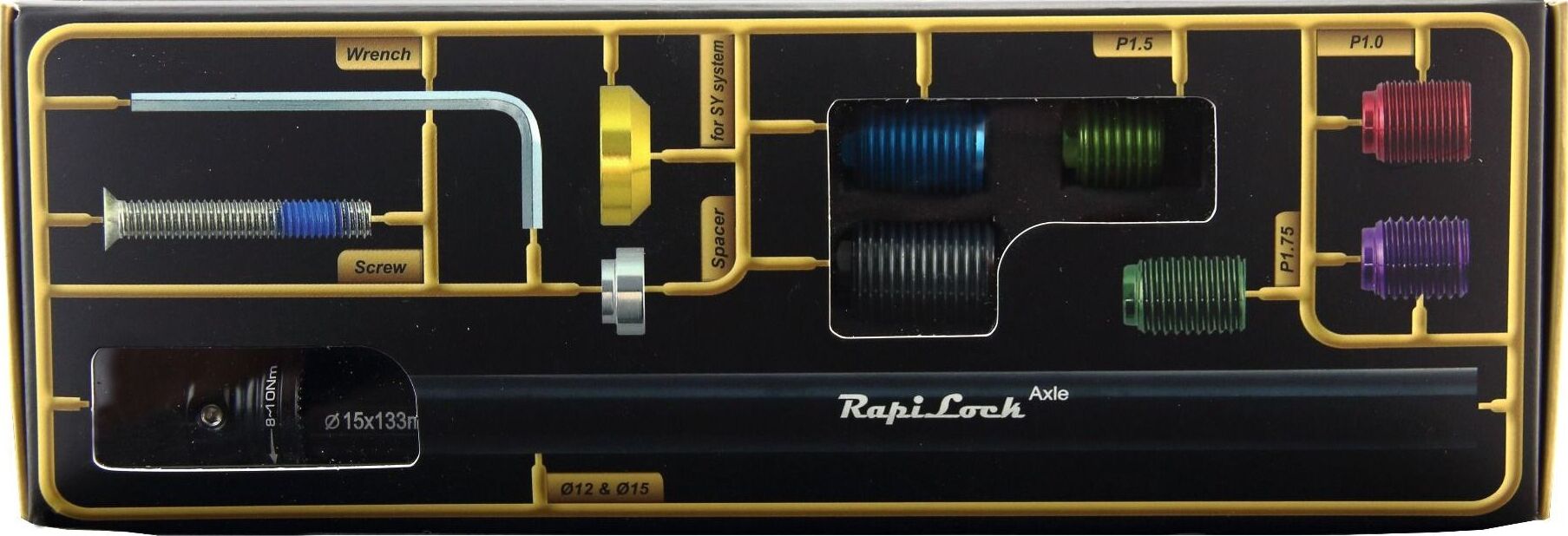 RAPILOCK 15x100/110mm s adaptérmi Predná pevná os