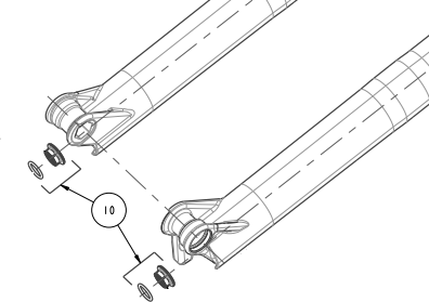 Manitou Circus Pro, Junit Exp/Pro, Mattoc, Mezzer FT-NUT W/SEAL (2PC) Náhradní díl