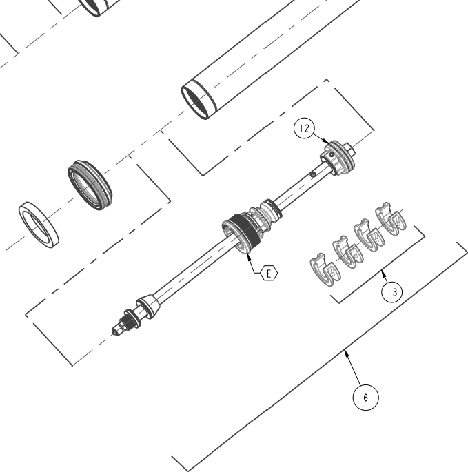 Manitou Mattoc/Magnum COMP Air piston seal Air Piston Seal Kit