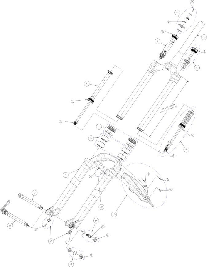 Manitou Dorado Air Spring Assy 32 mm - R7 Pro Air spring assembly