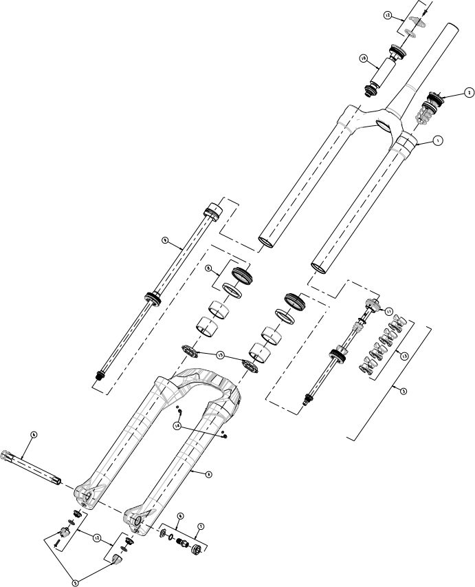 Manitou Dorado Air Spring Assy - Mezzer Air spring assembly