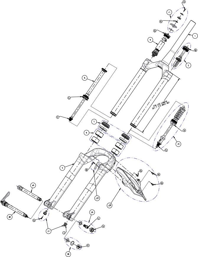 Manitou R7 Pro Rebound Damper Assy  32 mm Tlmiaca patróna odskoku