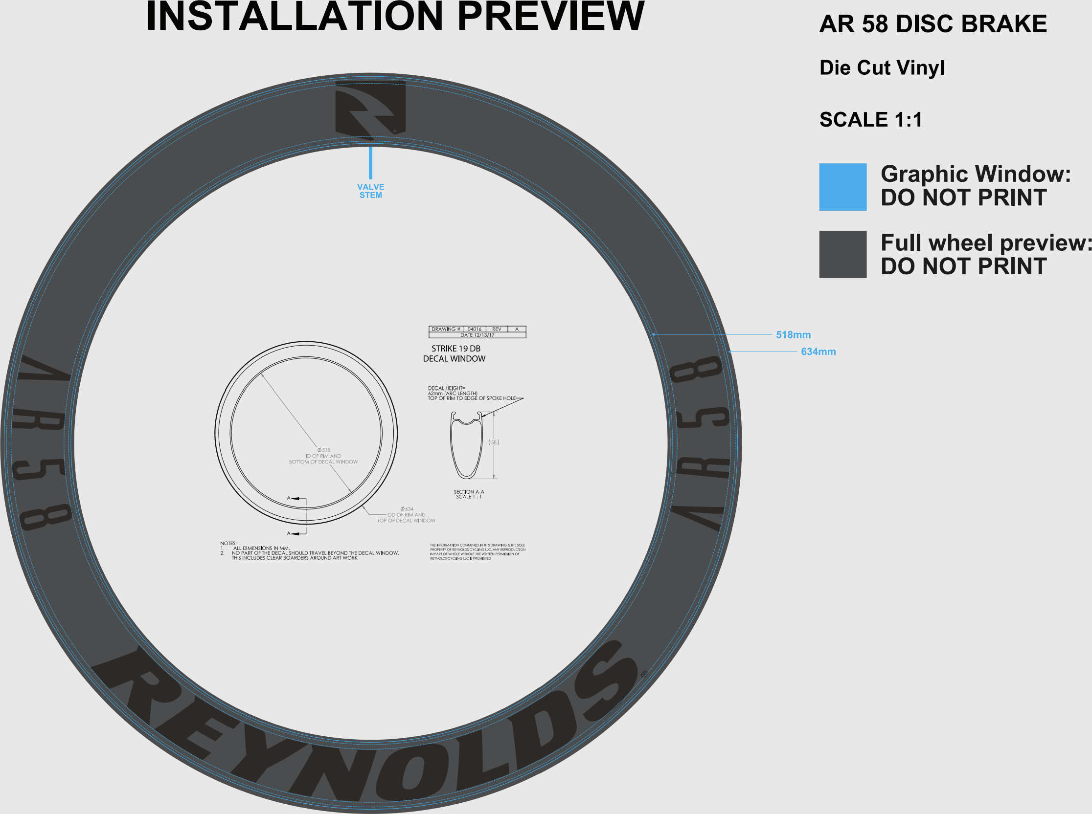 Reynolds Wheel Decal Kit DECAL AR58 DB Polepy kol