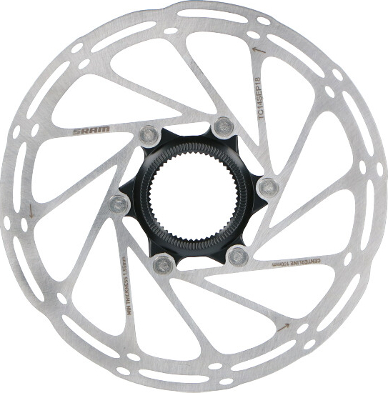 SRAM CENTERLINE 2 PIECE CENTERLOCK BLACK ROUNDED Brzdový kotúč