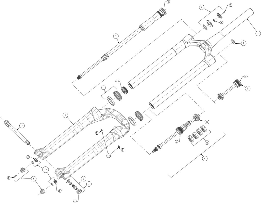 Manitou Mattoc Pro MY22+ Damper Assy MC2 Tlmiaca patróna