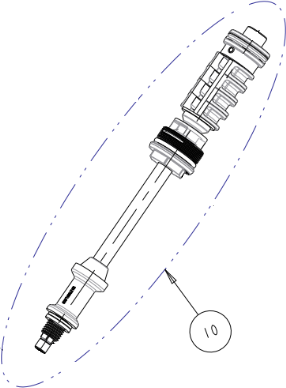 Manitou Dorado Air Spring Assy 32 mm - R7 Pro Air spring assembly