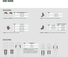 Assos tabulka velkosti prislusentstvo Accessories