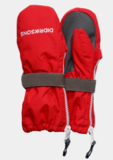 Didriksons rukavice detske zimne palcove cervene na zips s uchytenim o vetrovku navonka sk [1]